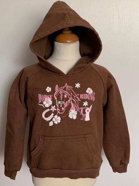 Power girls hnedá mikina s koňom, 122