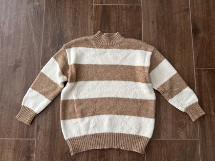 Pásikavý sveter, mango,xs