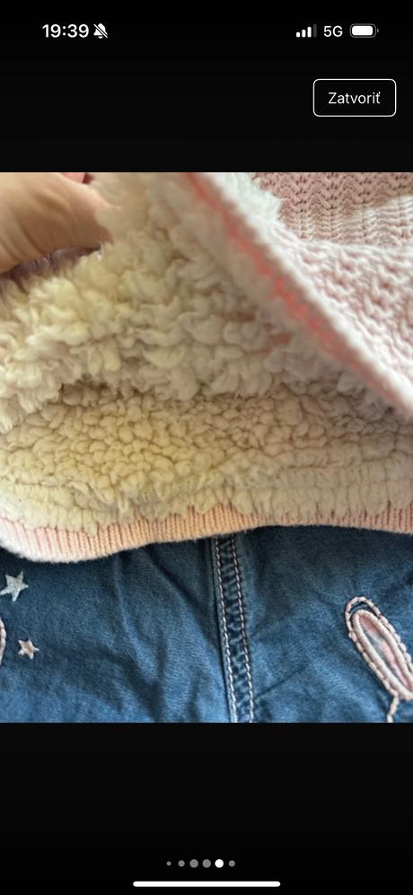 Teple oblečenie - svetrik, rifle a papučky, 68–80