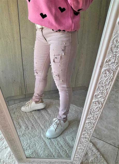 Ružové kamienkové rifle-m/l, m