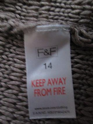 Hnedá vestička f&f č. l/xl uk 14, f&f,l