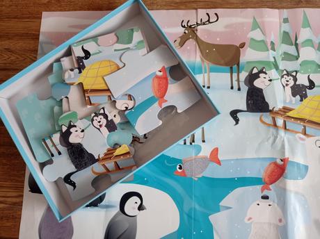 Textúrové puzzle janod -život na ľade, 