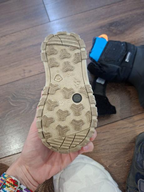 Detské hrejivé nepremokavé turistické čižmy, 24