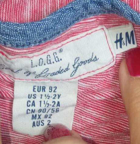 Chlapčenské tričko s roll-up rukávom h&m (92), h&m,92