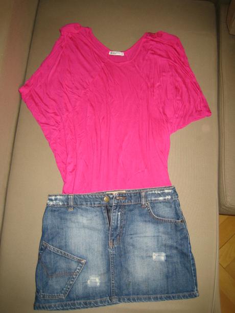 Volne tricko s minisuknou, cena spolu, s