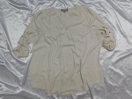 Luxusna bluzka s roll-up rukavom, 48