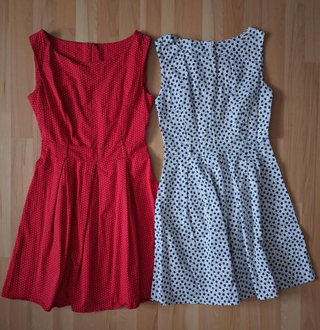 2x letné šatočky biele a červené v.xs-s, xs