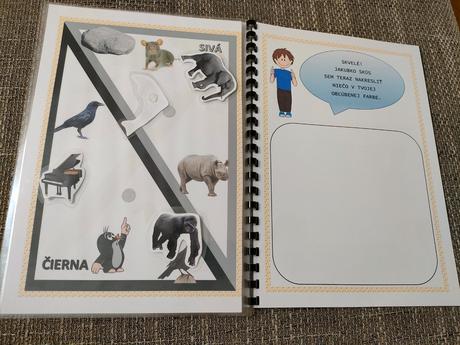 Pracovný zošit - farebná krajina (suchý zips), 