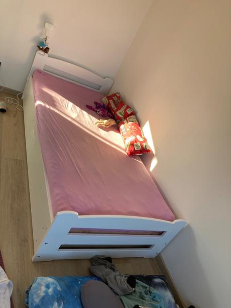 Detska posteľ biela, šírka (cm): 90,dĺžka (cm): 200