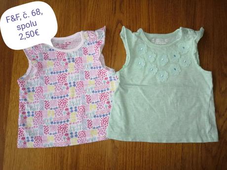 2 ks tričko f&f č. 68, f&f,68