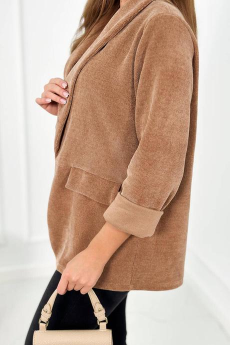 Dámske manšestrové sako mocca, 