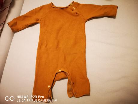 Pletený bavlnený overal 56, h&m,56