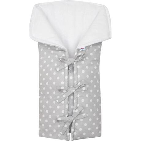 Klasická šnurovacia zavinovačka sivá s bodkami, 