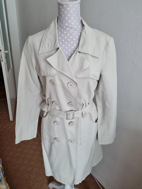 Krémový trenčkot kenvelo l, kenvelo,l