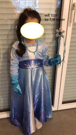 Elsa frozen 2 modré veľ. 128, 