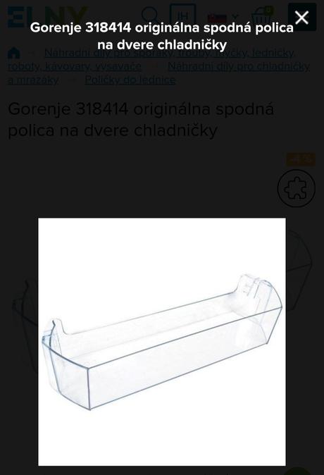 Predám policu na dvere chladničky gorenje, gorenje