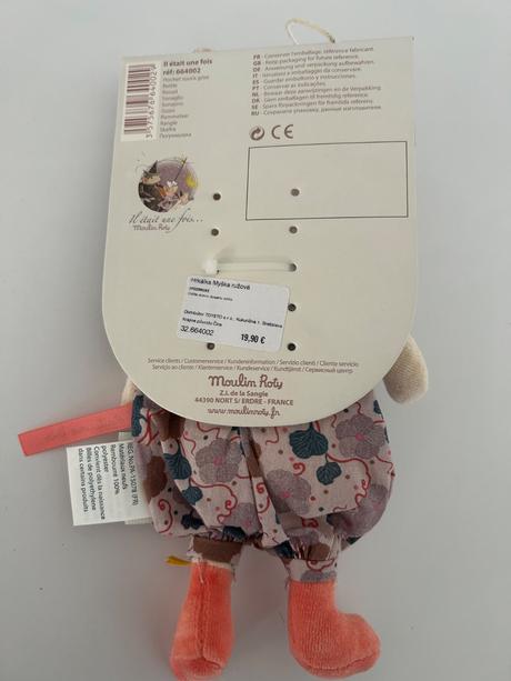 Moulin roty myška s hrkálkou,