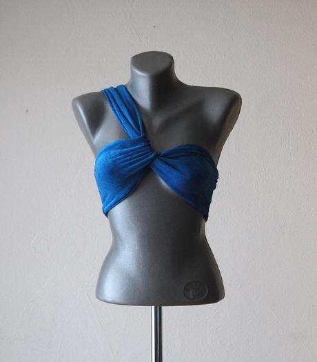 Letný asymetrický bandeau top zn.shein, xs