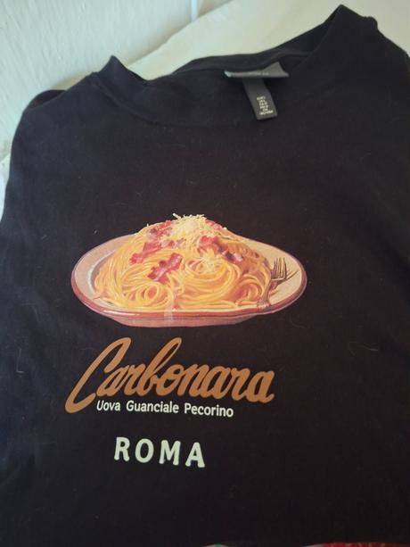 Tričko carbonara roma, h&m,l