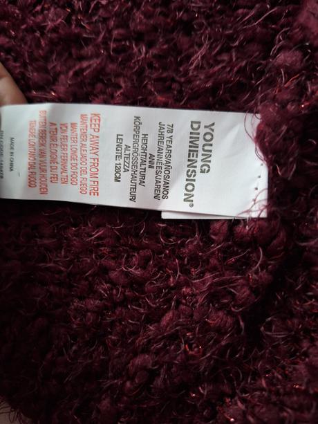 Bordový svetrik, young dimension,128