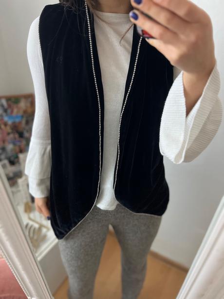 Bershka zamatová vesta, bershka,m