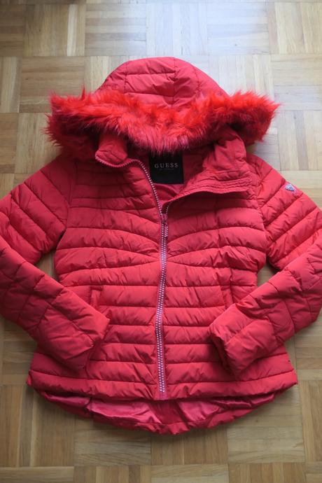 Guess original cervena damska bunda vel. l, guess,l