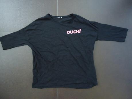 Sinsay čierna tunika tričko vzadu nápis, sinsay,m