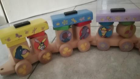 Drevený vláčik - skladačka, 