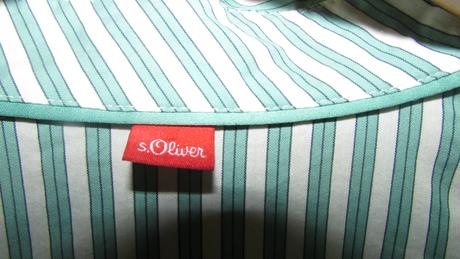 Trendy predĺžená košeľa zelený pásik zn.  s.oliver, s.oliver,40