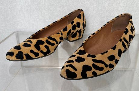 Kožené balerínky leopard, 36