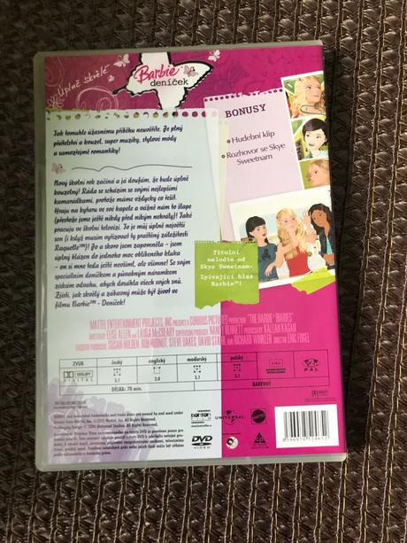 Dvd barbie deníček,