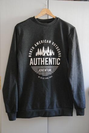 Pánska tmavo šedá mikina m, m