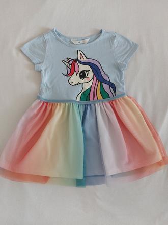 Šaty jednorožec, h&m,104