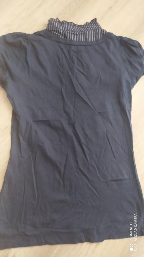 Tmavomodré tričko m, stradivarius,m