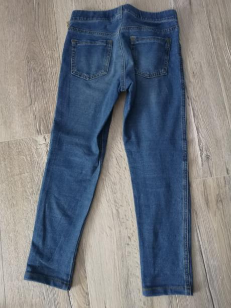 Elastické riflove leginy, h&m,128