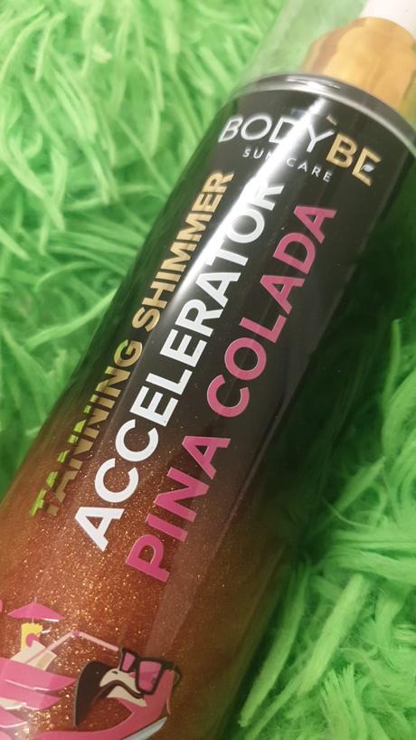 Opaľovacia voda s akcelerátorom a trblietkami nova,