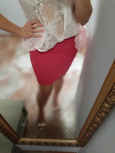Elasticka pink sukňa, m