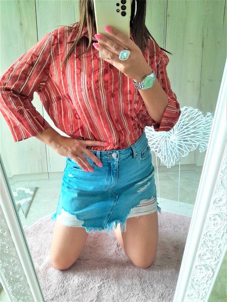 Oranžová košeľa-l/xl, xl