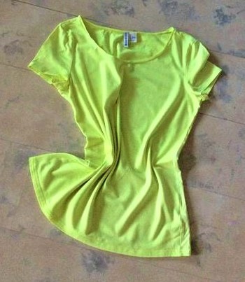 Neónkové tričko, h&m,l