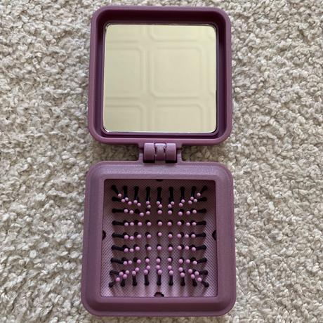 Ebelin sklápacia mini kefa na vlasy so zrkadlom, 