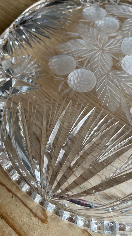 Brúsená misa krištáľ,