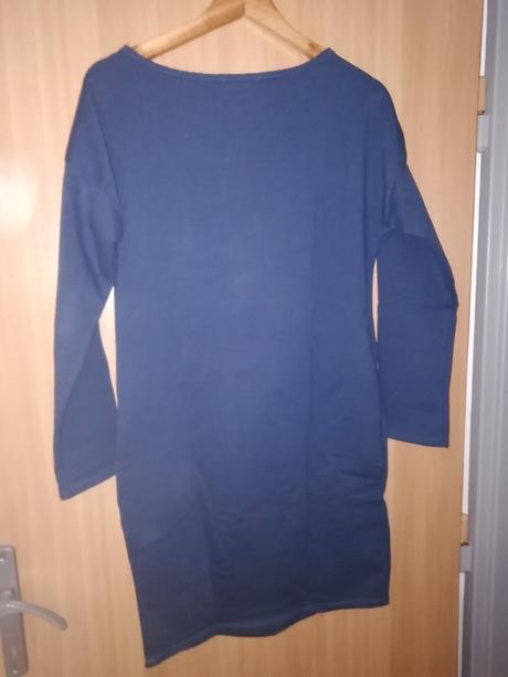 Modré teplákové šaty, m