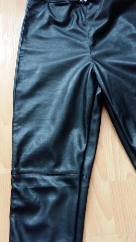 Koženkové nohavice h&m, h&m,38