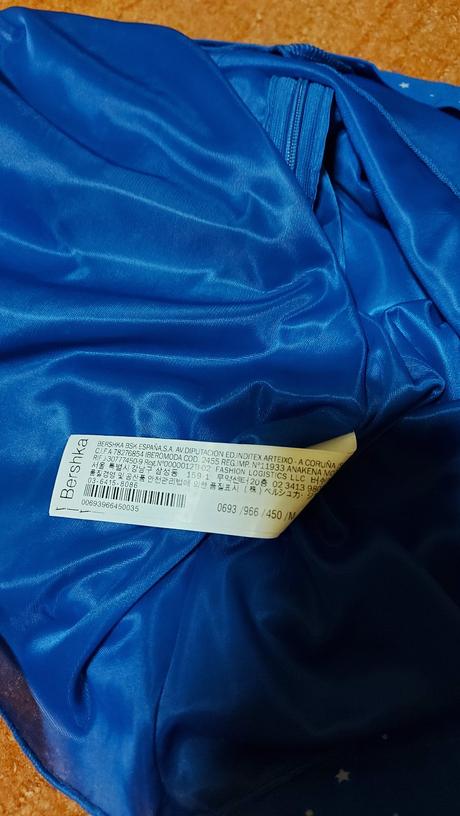 Sýtomodré šaty značky bershka, bershka,m