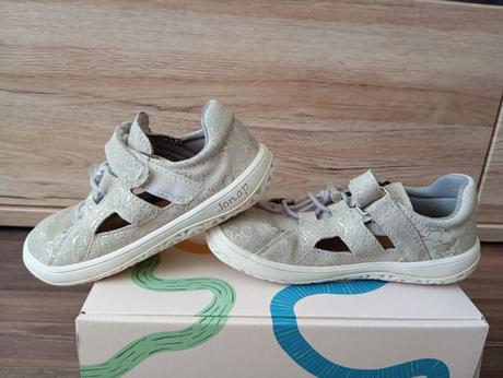 Barefoot sandálky jonap b9 béžovozlaté 28, jonap,28