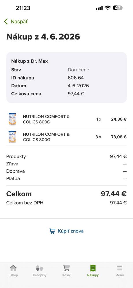 Nutrilon comfort colics, 