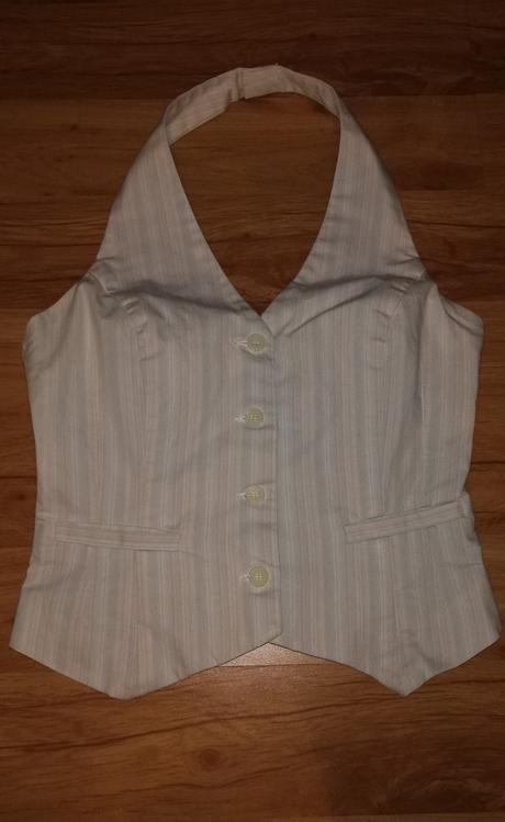 Biela dámska vesta, h&m,38