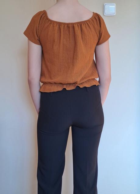 Top/blúzka s krátkym rukávom v boho štýle s voláno, amisu,xs