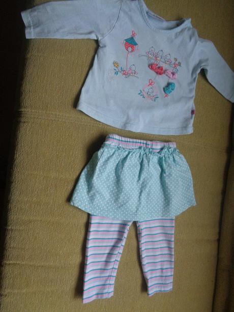 Predám bledozel. komplet tričko+sukňolegíny č.68, 68
