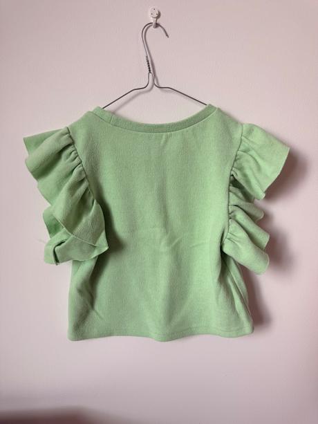 Zara zeleny top s volanmi, zara,s